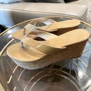 Jimmy Choo Nude Thong Platform Wedge